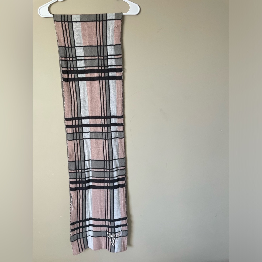 Guess Pink and Gray Scarf NWOT